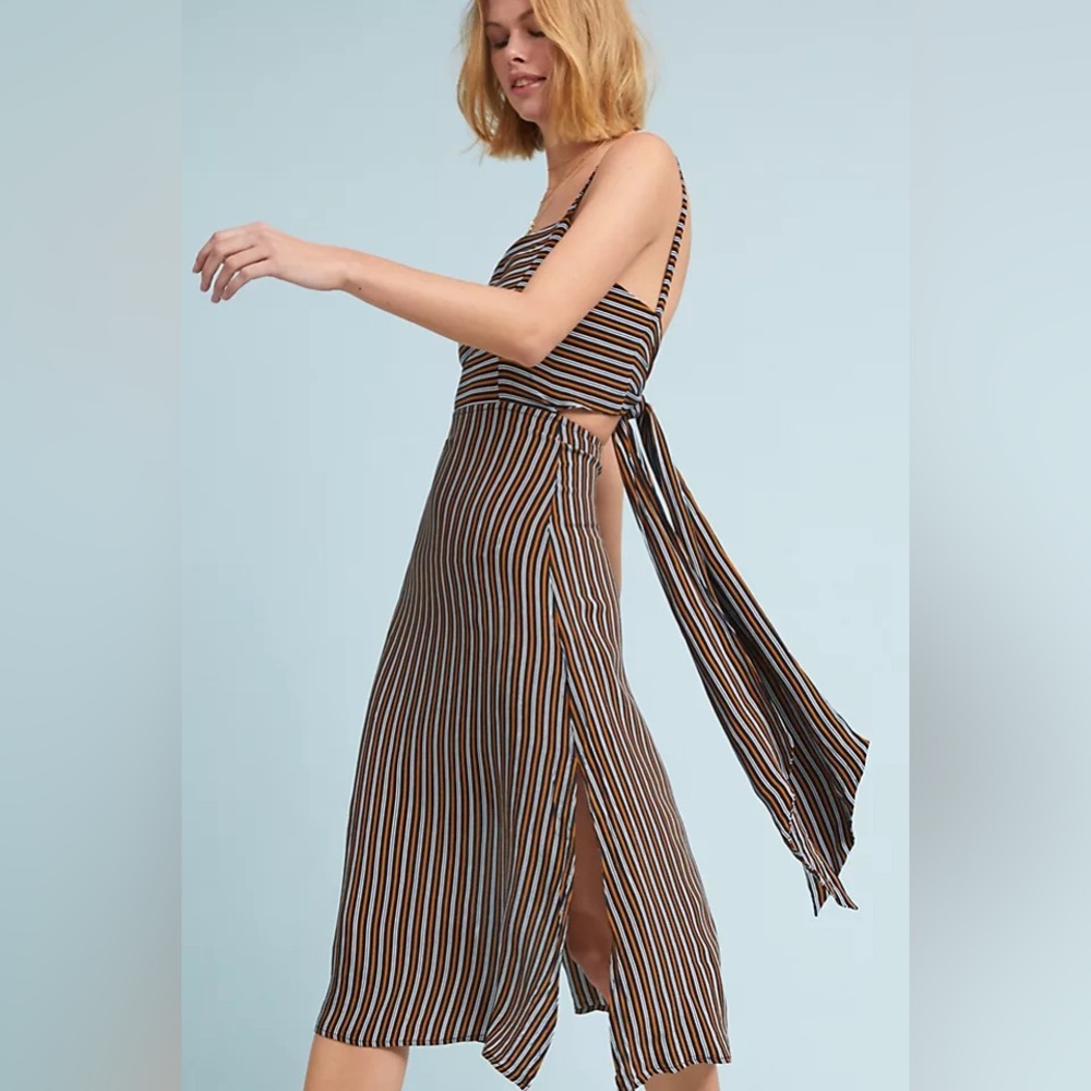 Faithfull the Brand 4 striped back bow dress